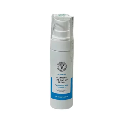 PF Plumping Eye & Lip Cream with hyaluronic acid and Vitamin E for reducing wrinkles and firming skin.